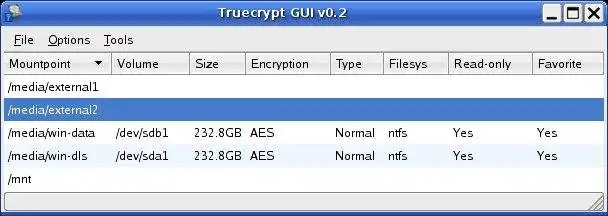 Web aracını veya web uygulamasını indirin truecrypt GUI