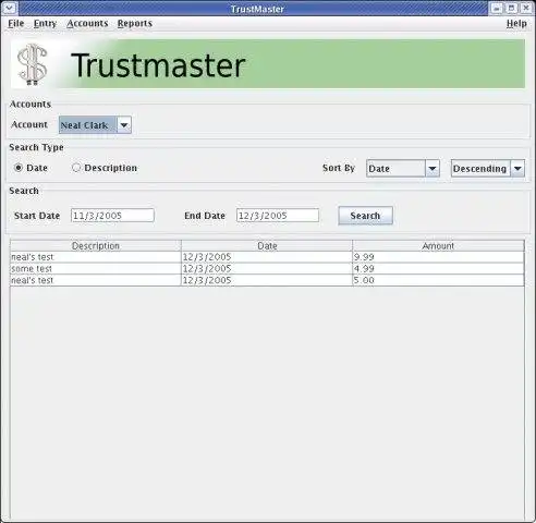 Download web tool or web app TrustMaster trust account manager