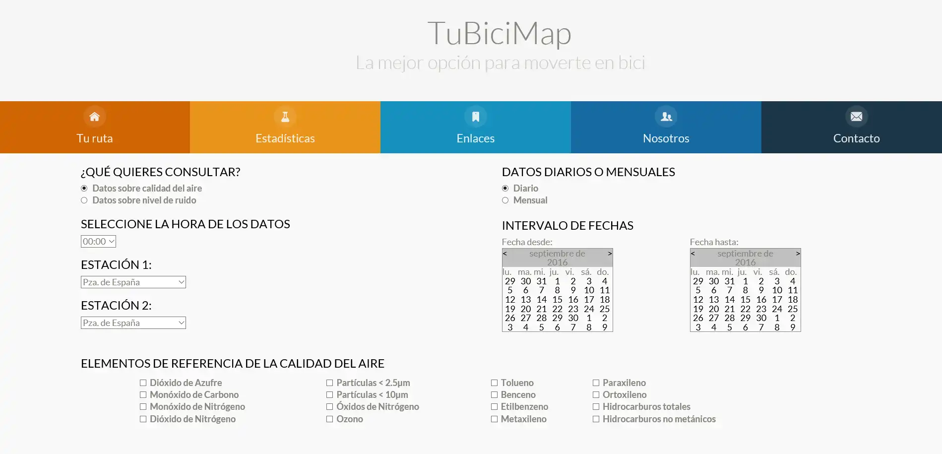 Web ツールまたは Web アプリ TuBiciMap をダウンロード