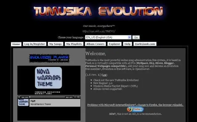 WebツールまたはWebアプリをダウンロードするTuMusikaEvolution
