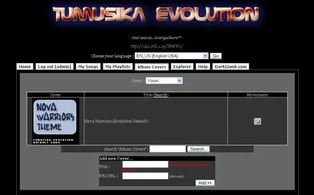 WebツールまたはWebアプリをダウンロードするTuMusikaEvolution