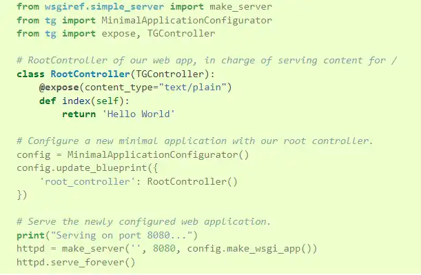 Muat turun alat web atau aplikasi web TurboGears