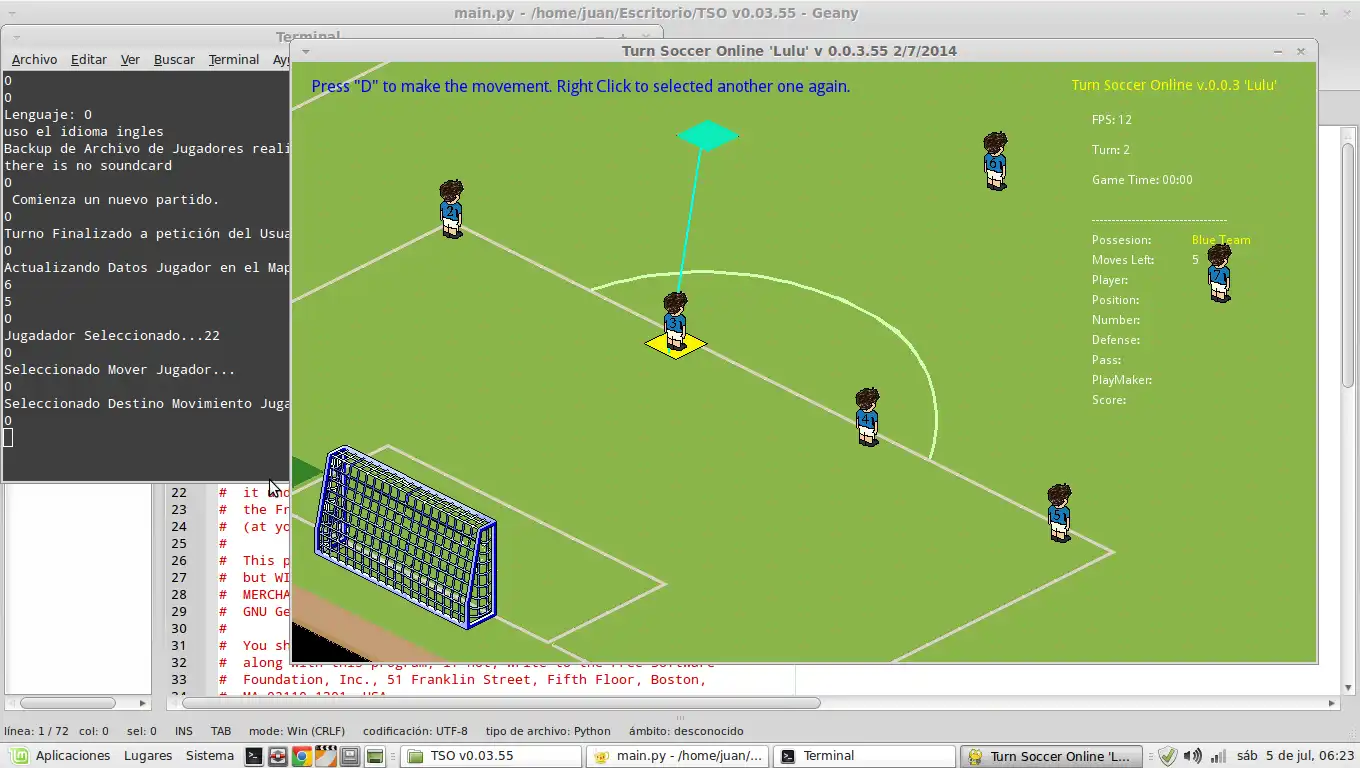 Descărcați instrumentul web sau aplicația web Turn Soccer Online pentru a rula în Linux online