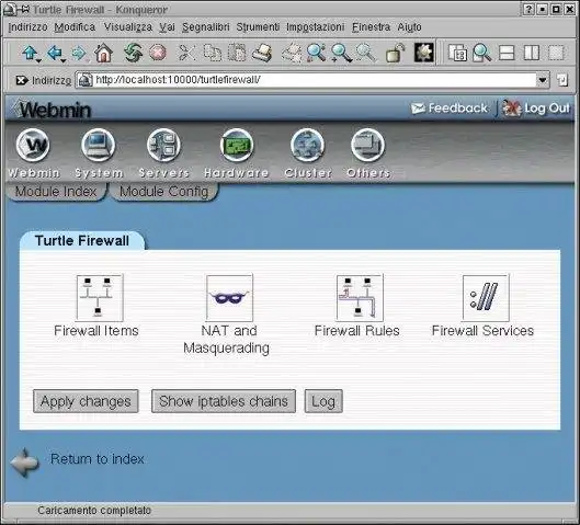 ابزار وب یا برنامه وب Turtle Firewall را دانلود کنید