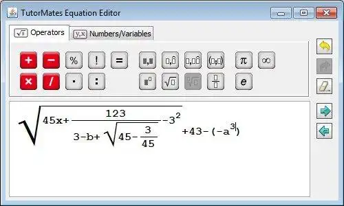 Download web tool or web app TutorMates - MathML Equation Editor
