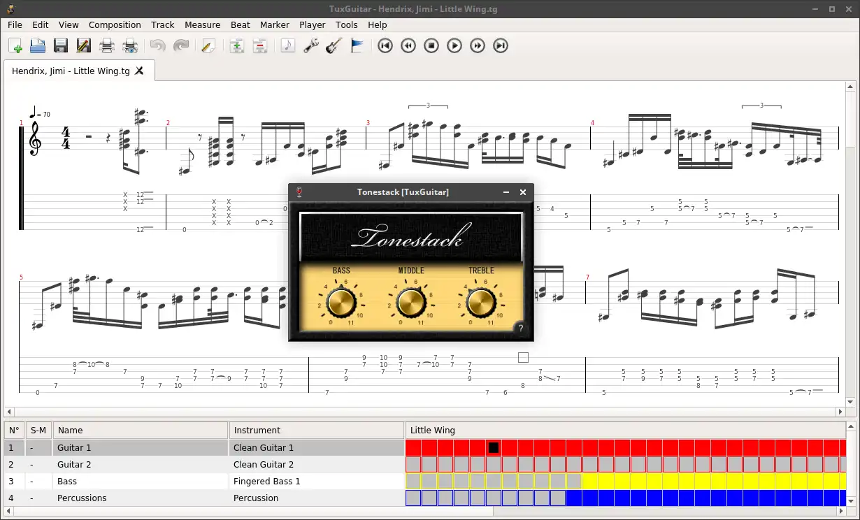 ابزار وب یا برنامه وب TuxGuitar را دانلود کنید