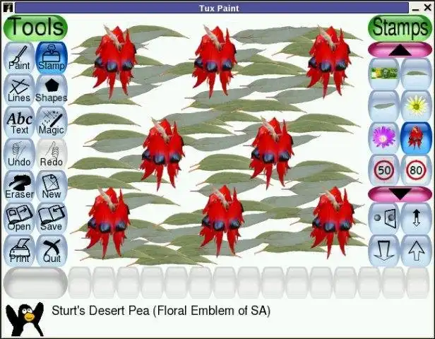 Download web tool or web app Tuxpaint Stamps for Australian Schools