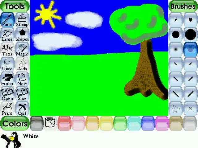 Download web tool or web app Tux Paint to run in Windows online over Linux online