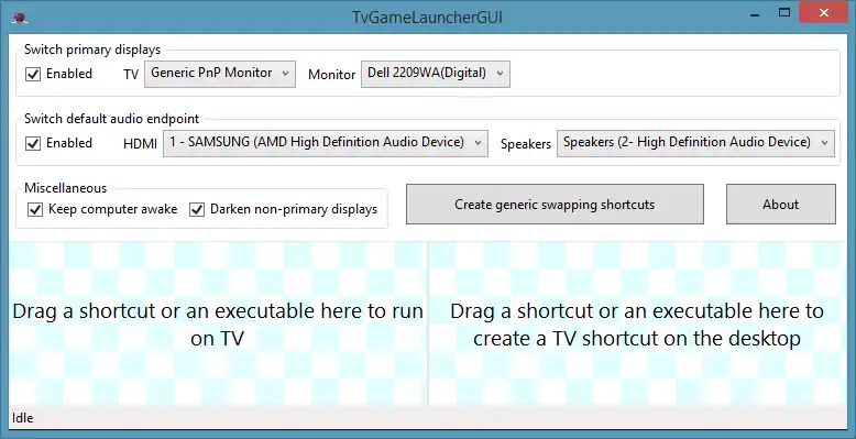 Download web tool or web app TvGameLauncher