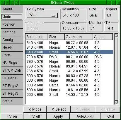 NVidia 카드용 웹 도구 또는 웹 앱 TV-Out 다운로드