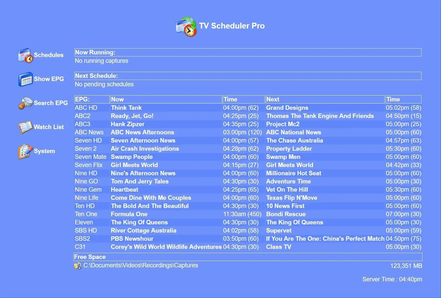 Baixe a ferramenta ou aplicativo da web TV Scheduler Pro