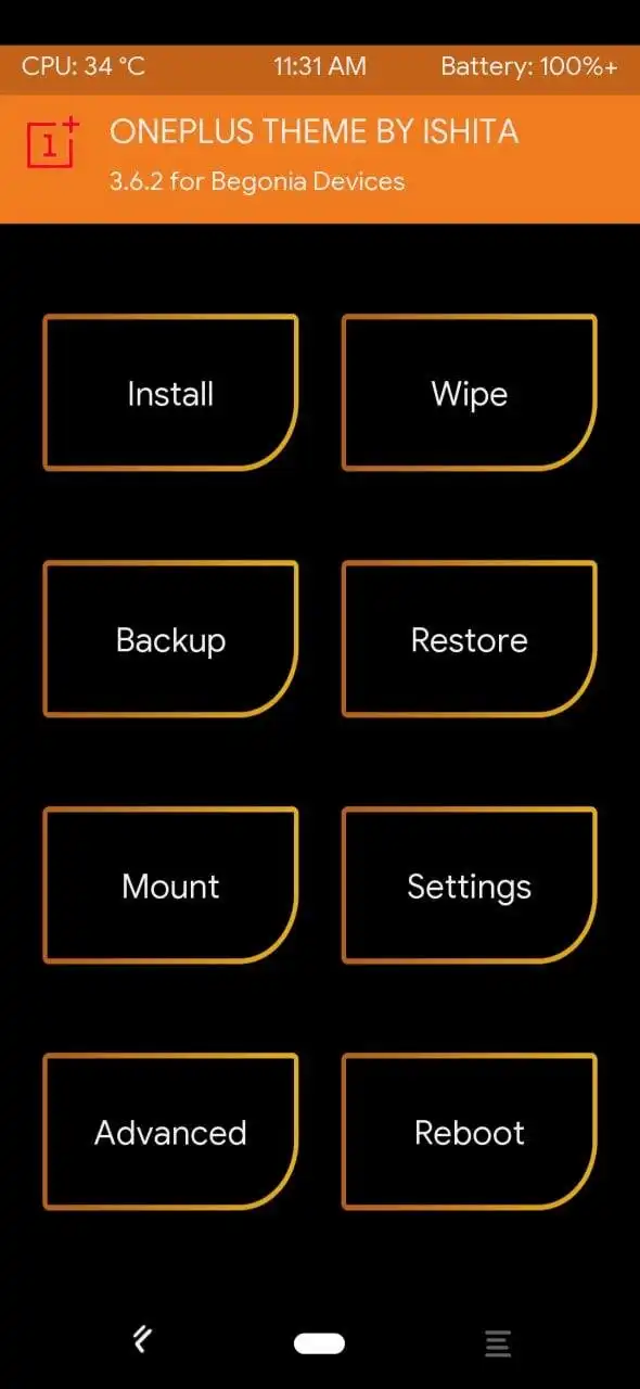 Download web tool or web app TWRP-DYNAMIC-ORANGE-RECOVERY-BEGONIA