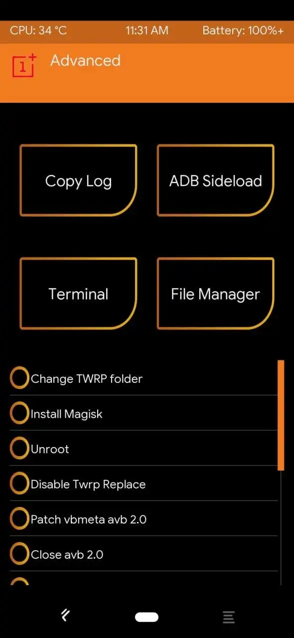 Download web tool or web app TWRP-DYNAMIC-ORANGE-RECOVERY-BEGONIA