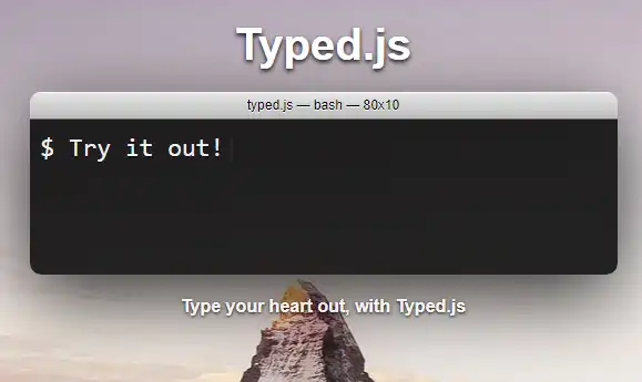 Download web tool or web app Typed.js