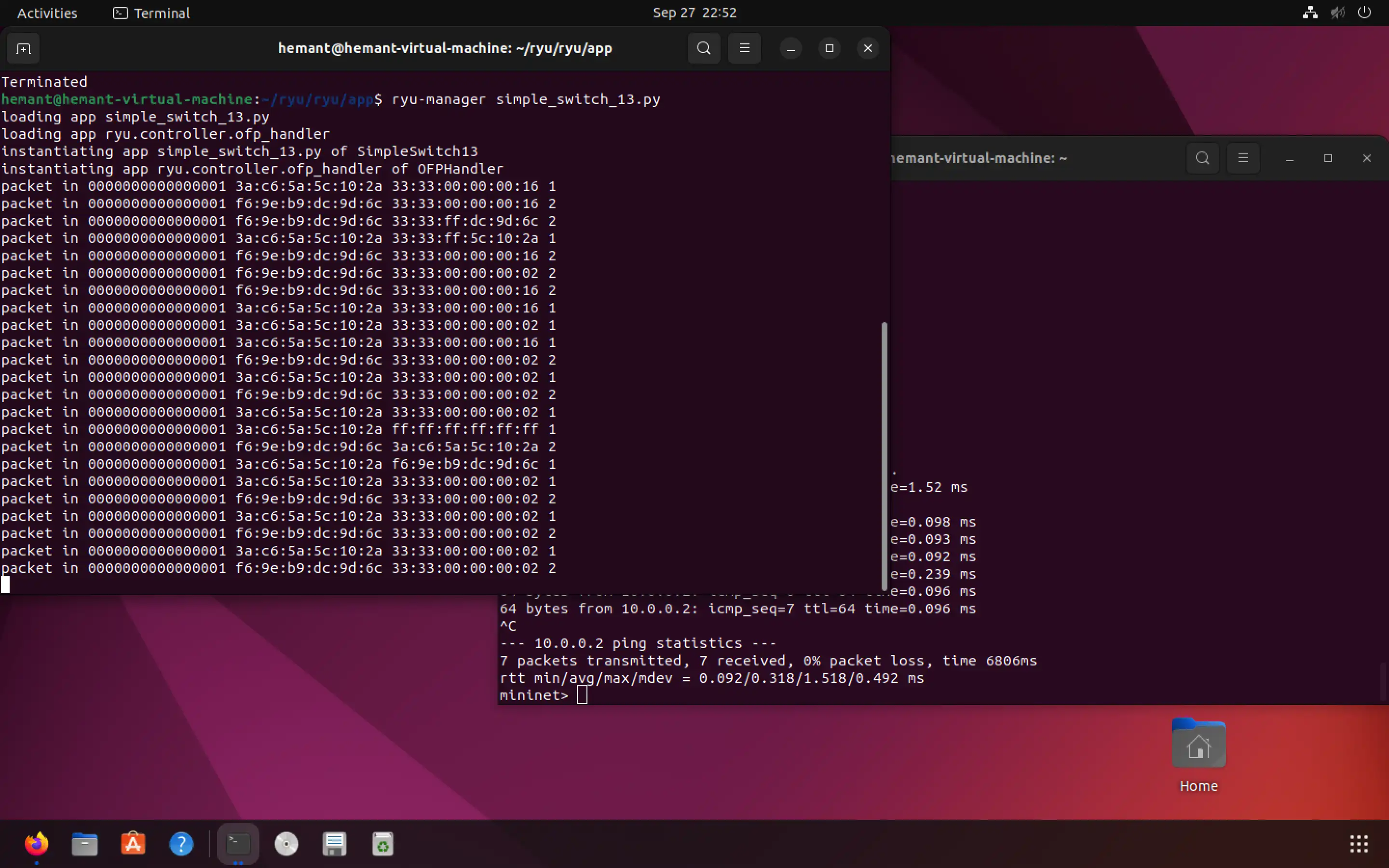 Download web tool or web app ubuntu22.04-mininet-ryu