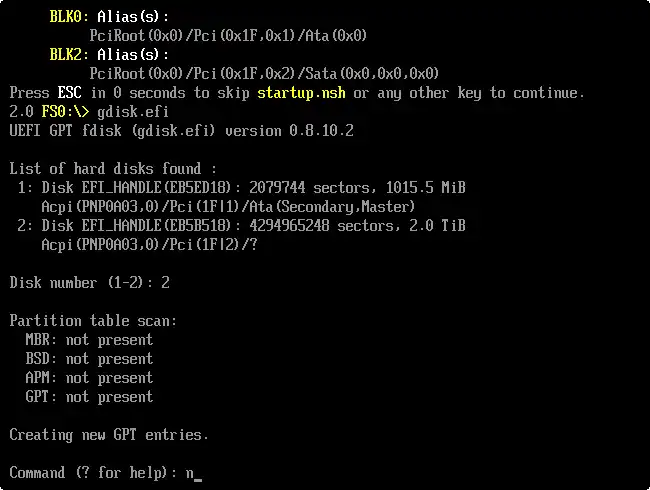 Завантажте веб-інструмент або веб-програму UEFI GPT fdisk
