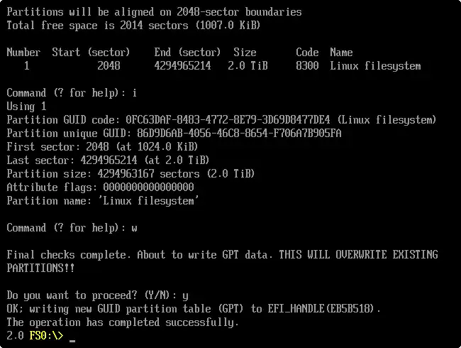 Web aracını veya web uygulamasını indirin UEFI GPT fdisk