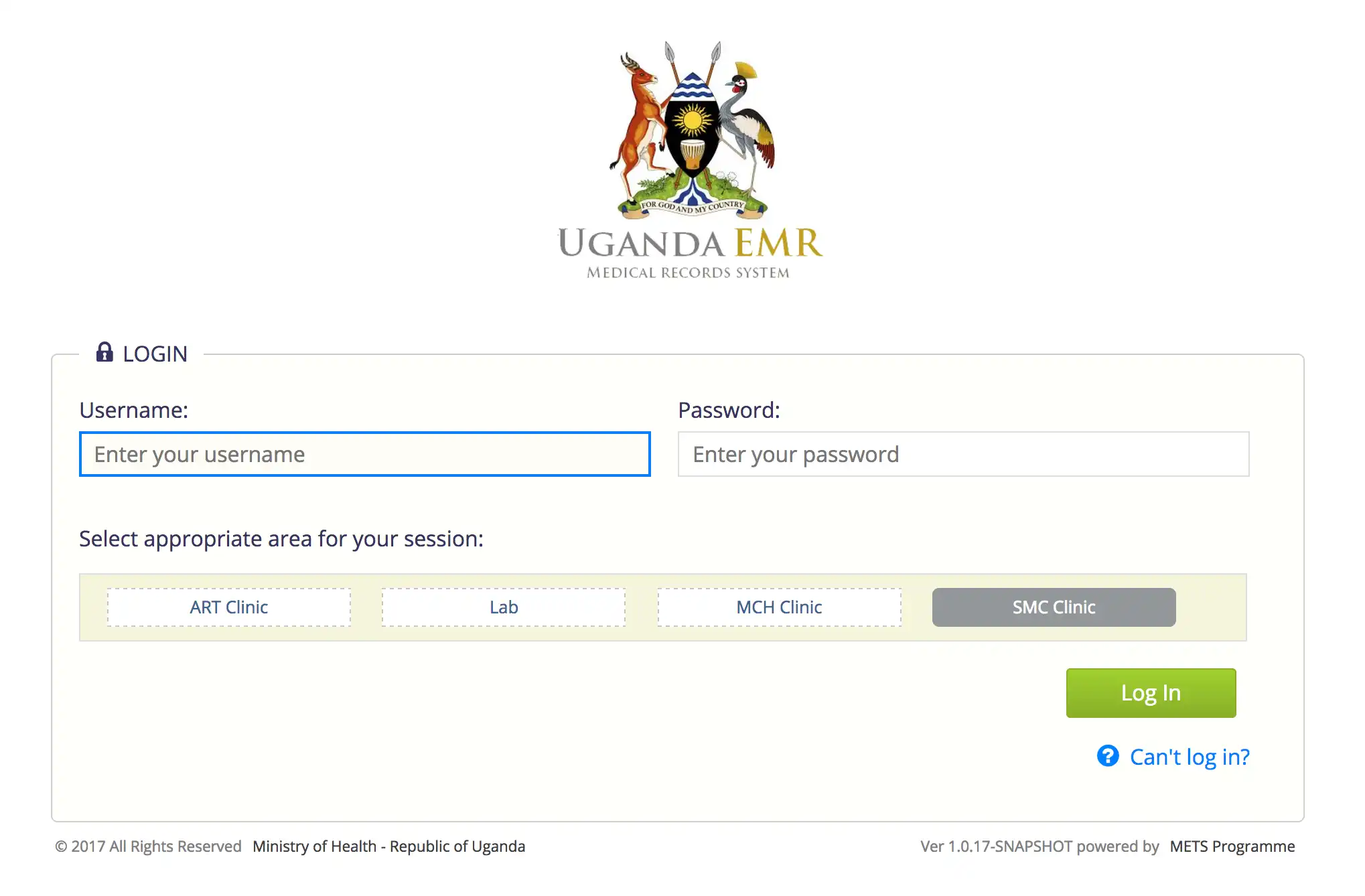 Web aracını veya web uygulamasını indirin UgandaEMR