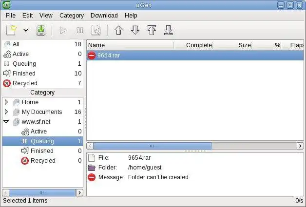 Download webtool of webapp uGet - Download Manager