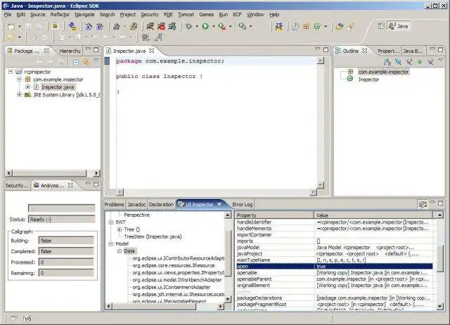 Eclipse 用 Web ツールまたは Web アプリ UI Inspector をダウンロードする