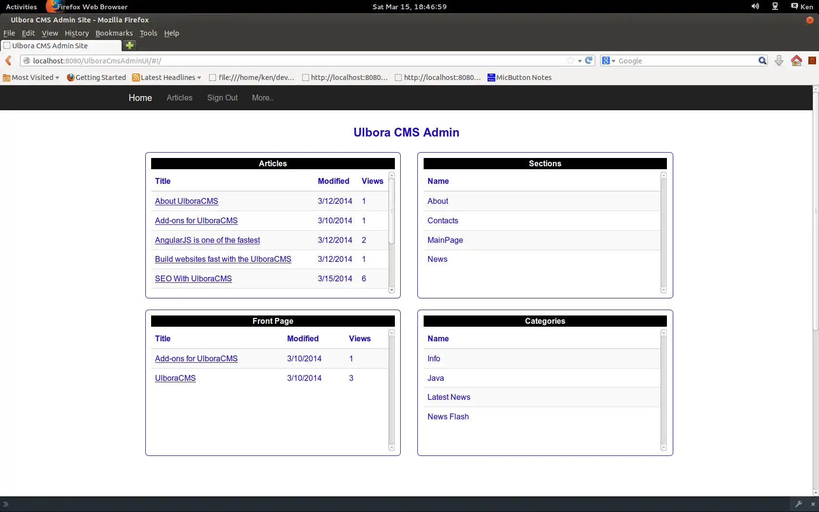 Download web tool or web app Ulbora CMS