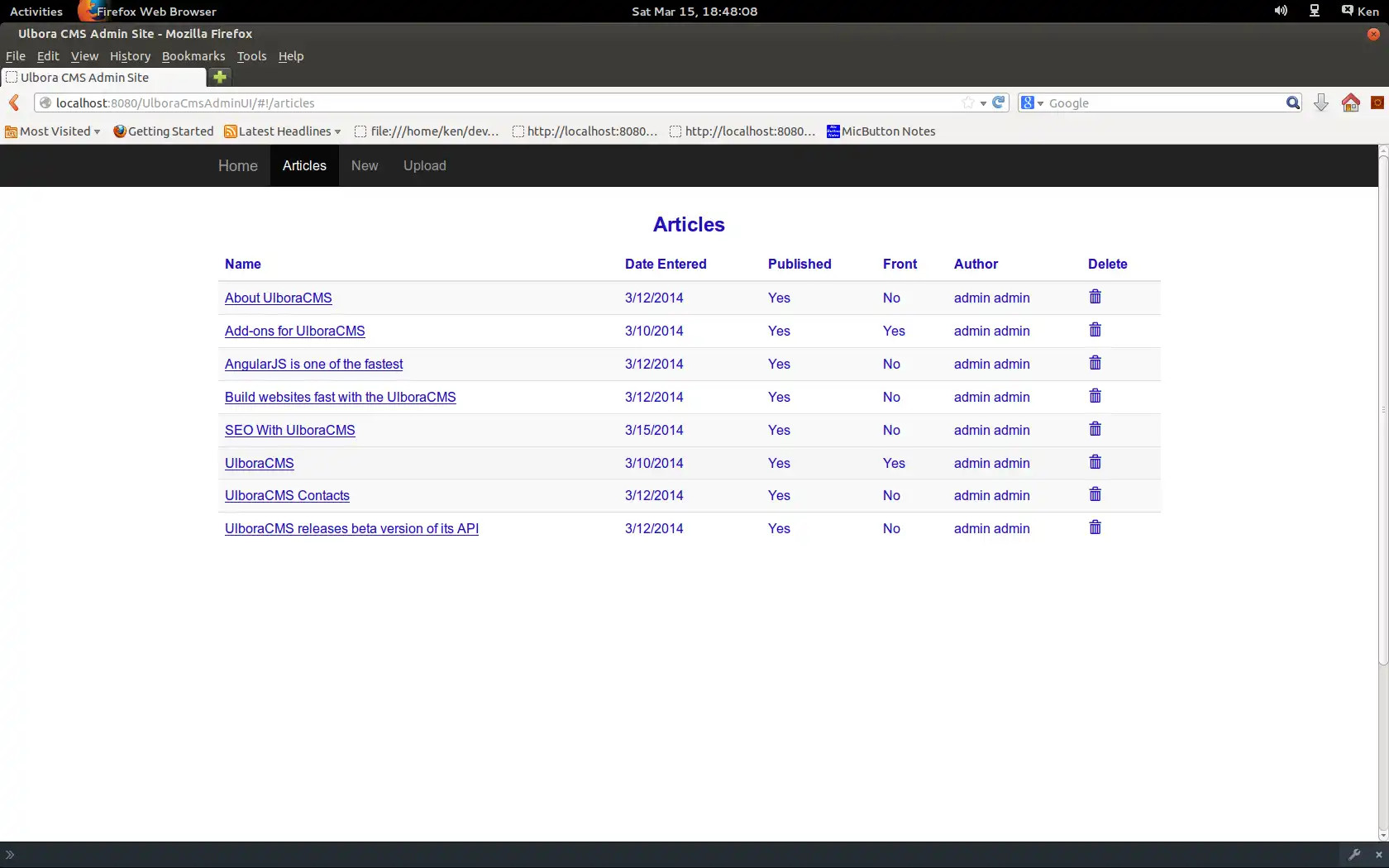 下载网络工具或网络应用程序 Ulbora CMS