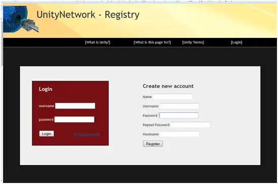 Download web tool or web app Unity Network