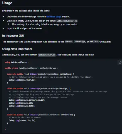 Download web tool or web app unity-websocket-server