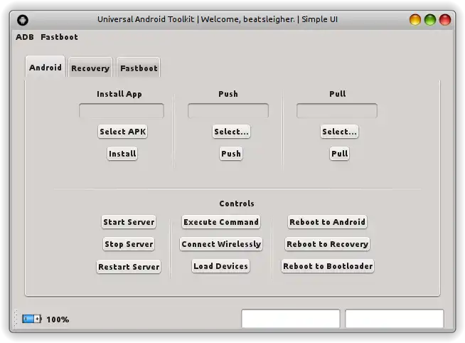 Download web tool or web app Universal Android Toolkit