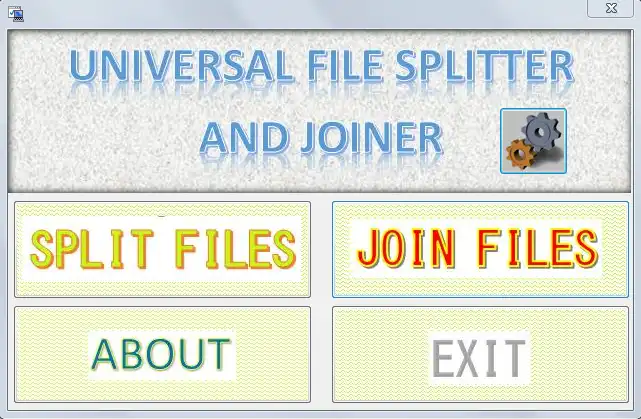 Download web tool or web app Universal File Splitter and Joiner