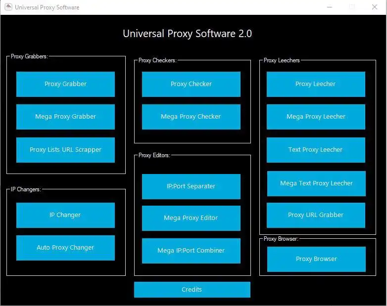 Download webtool of webapp Universal Proxy Software 2.0