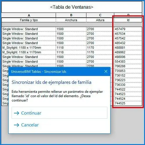 Download web tool or web app Universo BIM Tablas