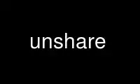 Run unshare in OnWorks free hosting provider over Ubuntu Online, Fedora Online, Windows online emulator or MAC OS online emulator