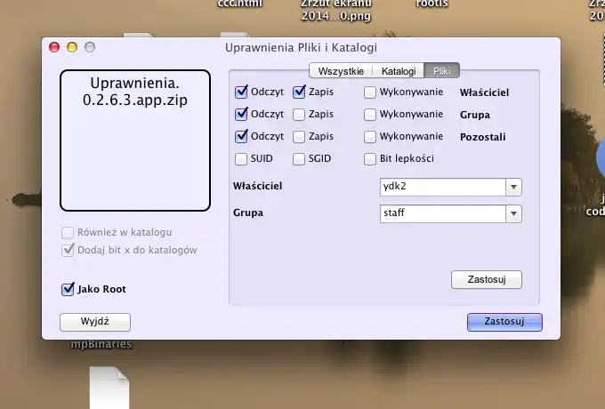 Download web tool or web app Uprawnienia Mac