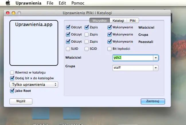 Download web tool or web app Uprawnienia Mac