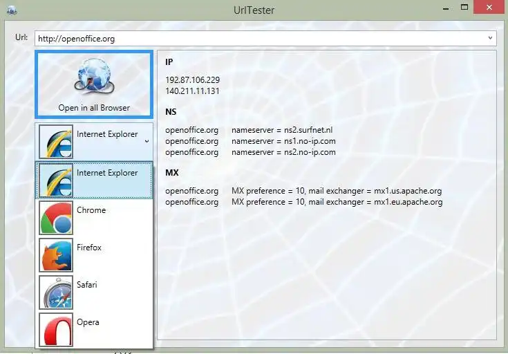 Download web tool or web app UrlTester