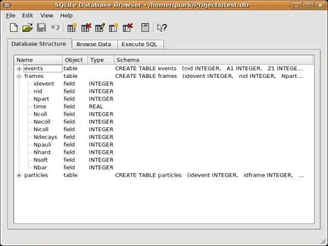 הורד את כלי האינטרנט או את אפליקציית האינטרנט UrQMD F14 למסד הנתונים של SQLite