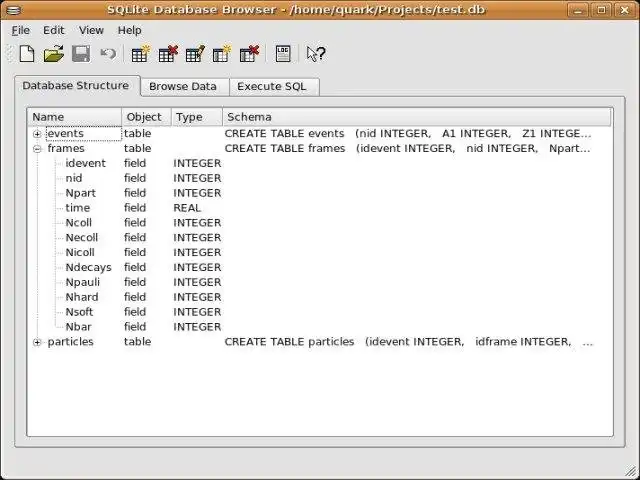 I-download ang web tool o web app UrQMD F14 sa SQLite database