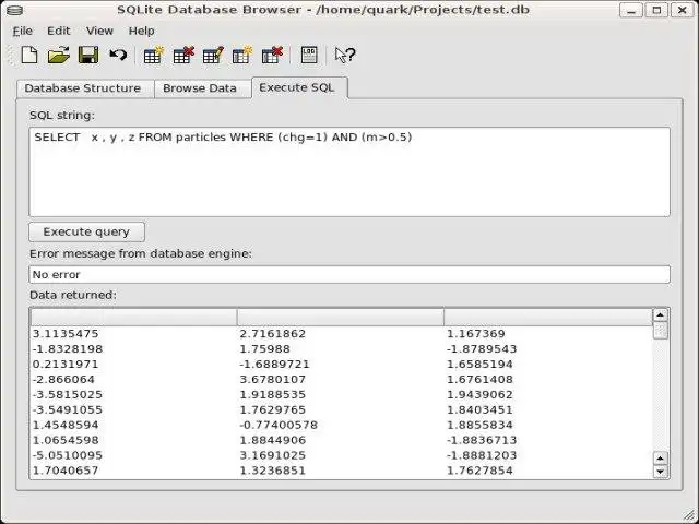 Web ツールまたは Web アプリ UrQMD F14 を SQLite データベースにダウンロードして、Linux でオンラインで実行します