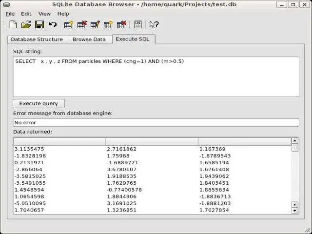 Muat turun alat web atau aplikasi web UrQMD F14 ke pangkalan data SQLite untuk dijalankan di Linux dalam talian