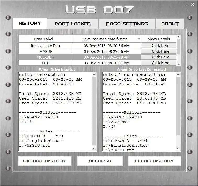 Download web tool or web app USB 007