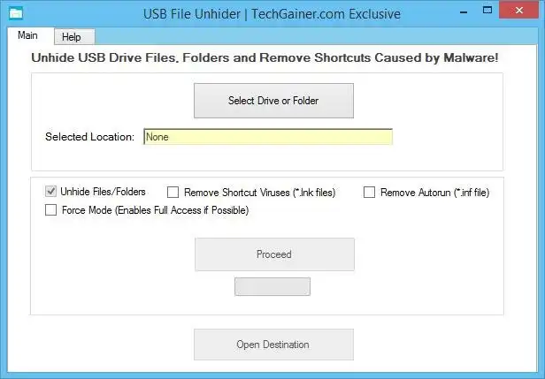 Download web tool or web app USB File Unhider