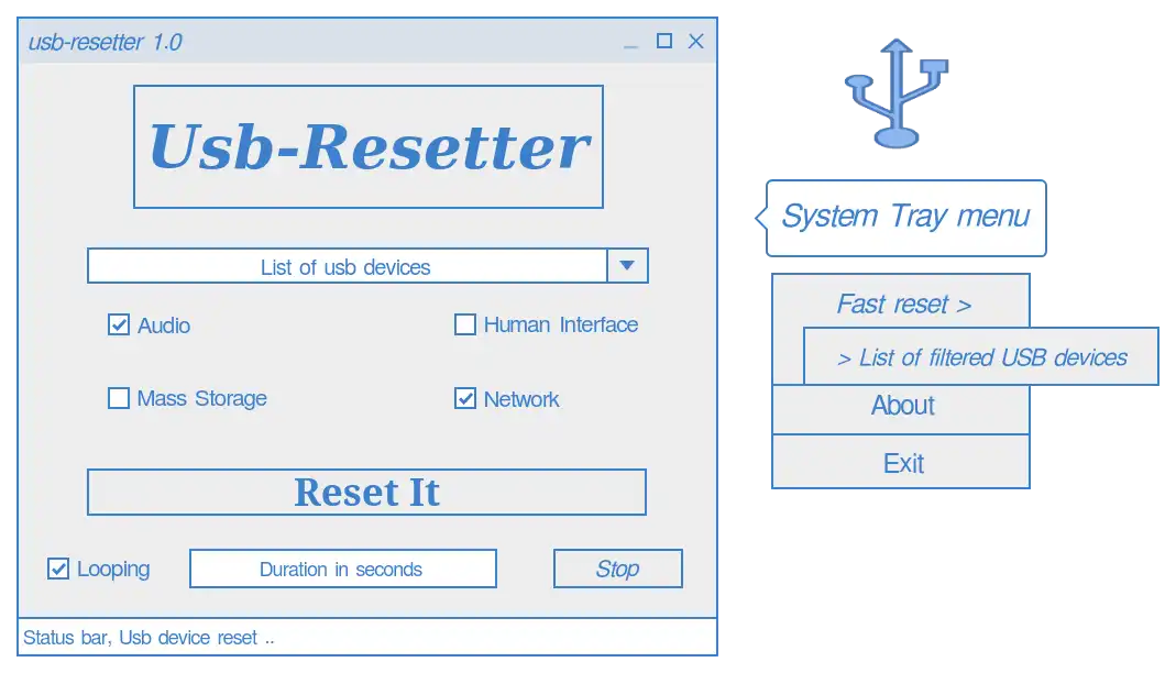 Muat turun alat web atau apl web usb-resetter