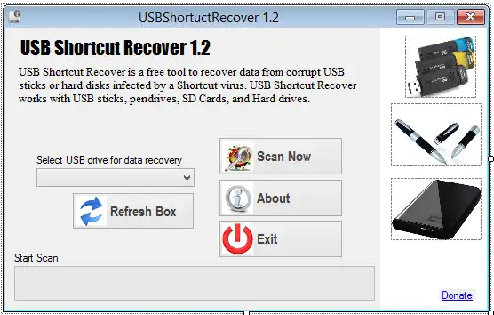 Download web tool or web app USBShortcutRecover 1.2