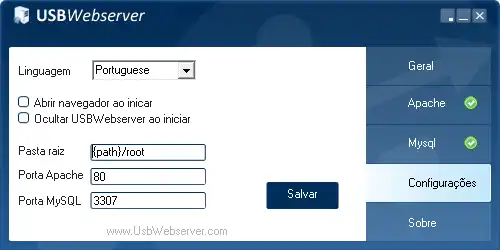 Télécharger l'outil Web ou l'application Web USBWebserver v8.6.6