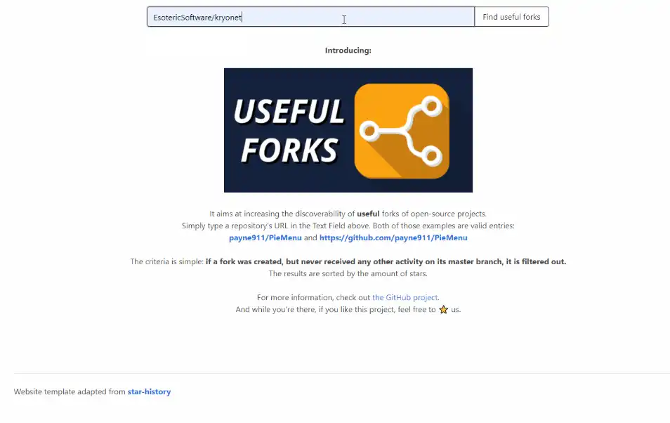 Download web tool or web app Useful Forks