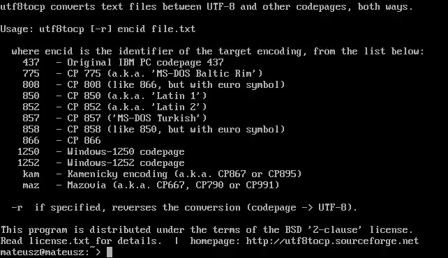 Download webtool of web-app utf8tocp