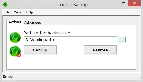 Download web tool or web app uTorrent Backup