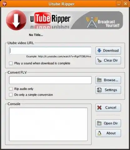قم بتنزيل أداة الويب أو تطبيق الويب Utube Ripper