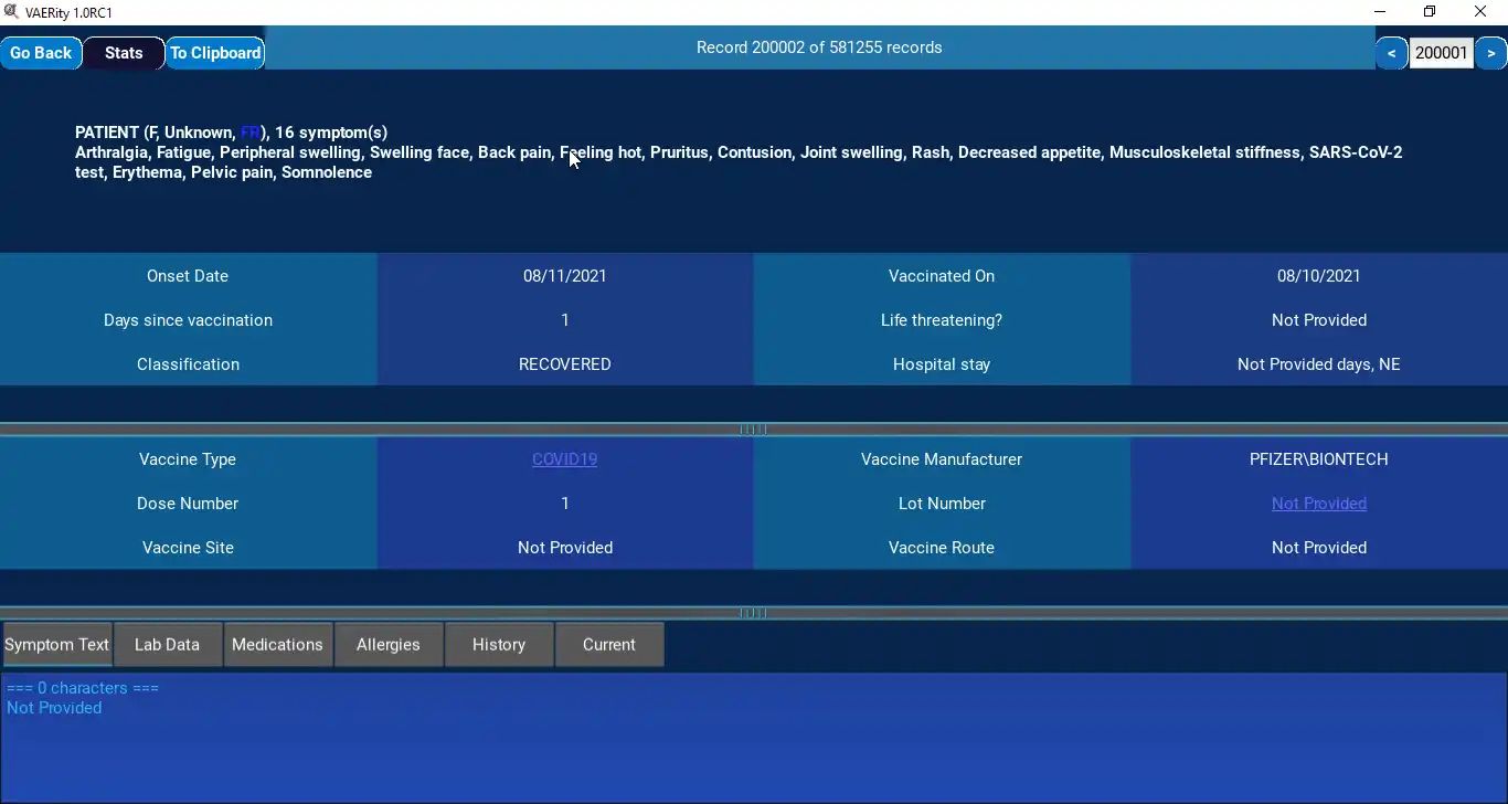 Download web tool or web app VAERity